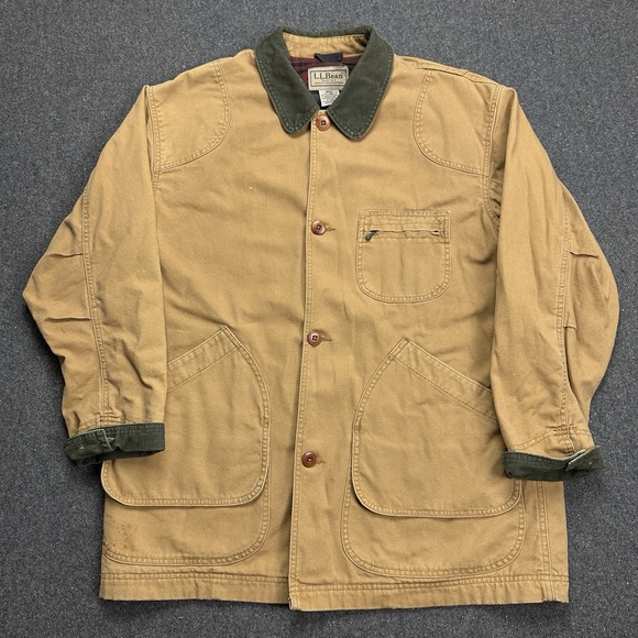 VTG LL Bean Chore Barn Field Coat Men's Size XL Canvas Corduroy Collar 70s USA - Picture 6 of 16